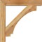 Ekena Millwork Imperial Block Rough Sawn Bracket w/ Offset Brace, Western Red Cedar, 6"W x 32"D x 32"H BKT0604X32X32IMP05RWR - alternate 3